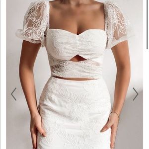 New With Tags Showpo Size 4 White Lace Dress